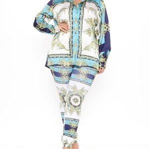 Rich Vibe legging set blue/combo